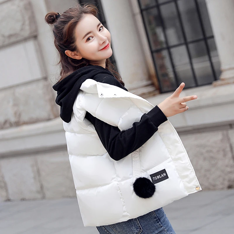 Autumn Women Vests 2019 New Winter Vest Female Slim Sleeveless Jacket Women's Windproof Warm Waistcoat casual parka mujer MY13 | Женская