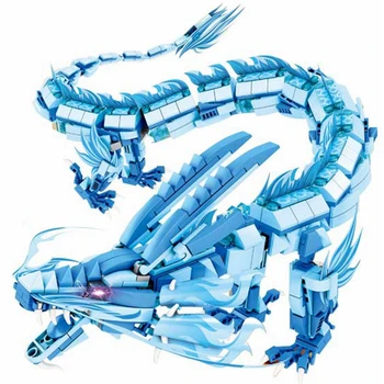 

Compatible with lepining Park Dinosaur Oriental Dragon King Chinese Dragon Building Block Children's Toy lepining ninjagoed