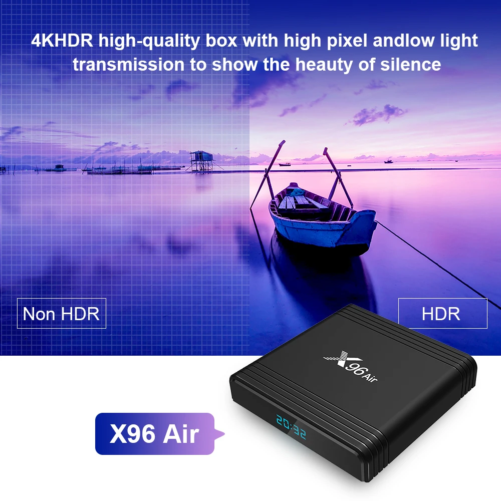 X96 Air Smart tv Box Android 9,0 коробка Amlogic S905X3 4GB 64GB 2,4G/5G WiFi 4K 8K Netflix H.265 Dual Wifi Bluetooth телеприставка