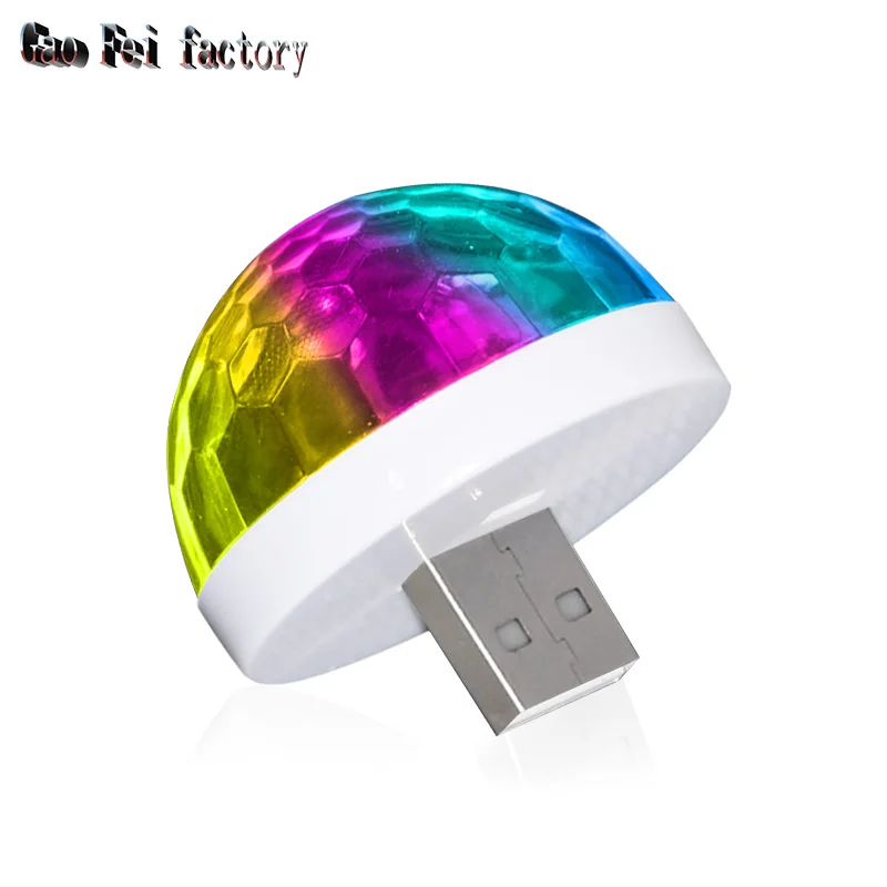 Mini Usb Disco Light Led Party Lights Portable Crystal Magic Ball Colorful  Effect Stage Lamp For Home Party Karaoke Decor