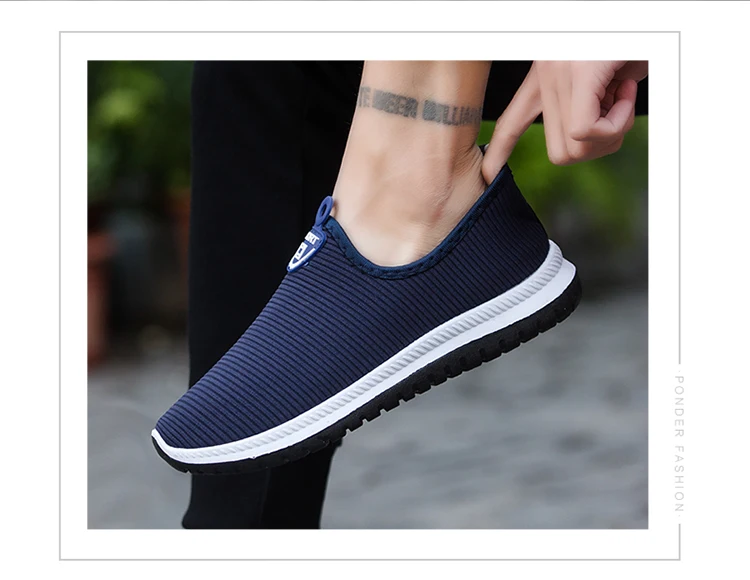 Mesh Running Shoes One Foot Men's Old Beijing Sneakers Breathable Casual Non-slip Sport Shoes Men Single Shoe Walking Low-top