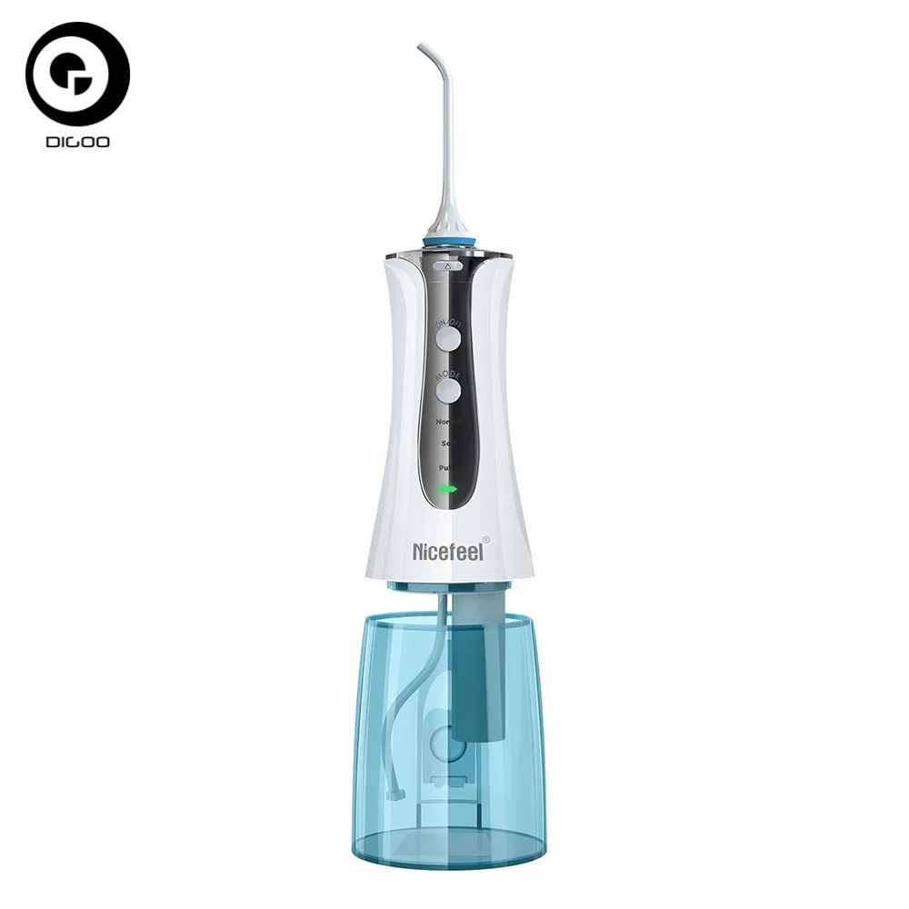 

DIGOO DG-FC152 Dental Water Flosser Cordless 3 Modes 300ml Oral Irrigator IPX7 Waterproof with Timing Function USB Charge New