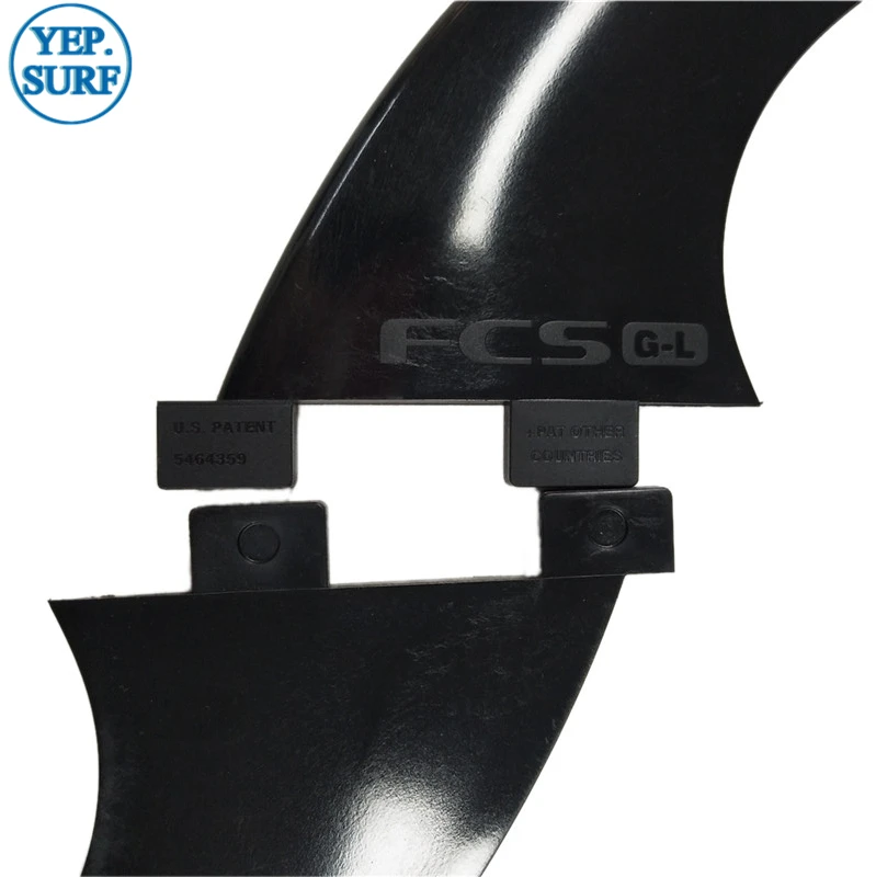 FCS GL плавник в серфинге черная пластиковая вспомогательная доска Quad Fin Quilhas Surf