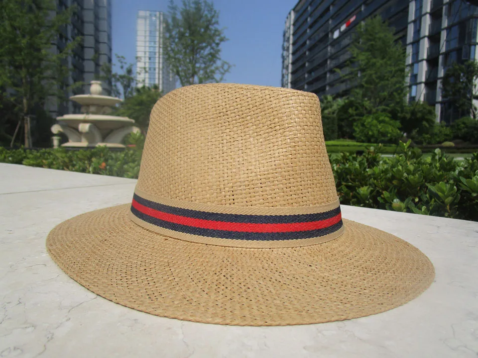 Взрослый 57-58 см Мода Лето Для женщин солнцезащитные очки соломенная шляпа мужская Повседневное Панама шляпа от солнца Шапки широкими полями Пляж Джаз-шляпы Шапки солнцезащитный козырек