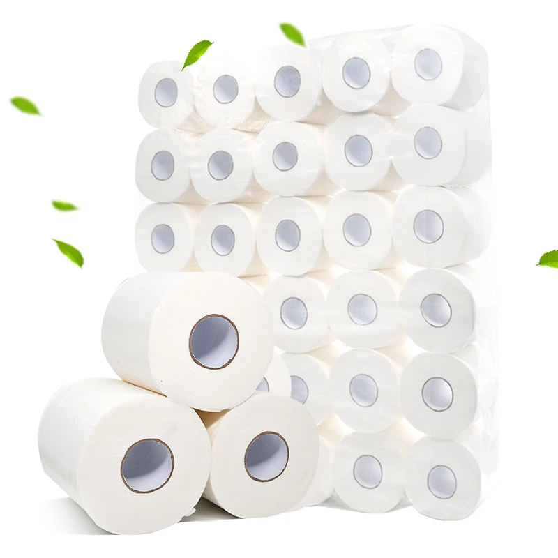 

6/10/12 Rolls/Lot Roll Paper Toilet Paper Tissue Cleaning Paper Wood Paper Fast Delivery 4 Layers Bathroom Toilet Kitchen Paper