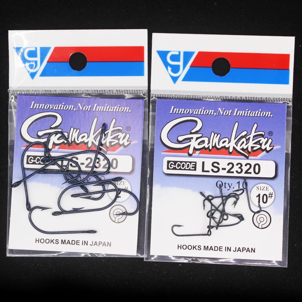 Рыболовные крючки gamakatsu 10 шт./лот 2 #-10 # синие рыболовные из высокоуглеродистой