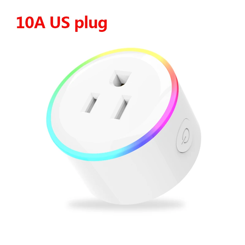 Умная розетка RGB Wifi Smart Socket Tuya Smart Life App умная Беспроводная розетка wifi с голосовым управлением Google Home Alexa - Тип: US PLUG