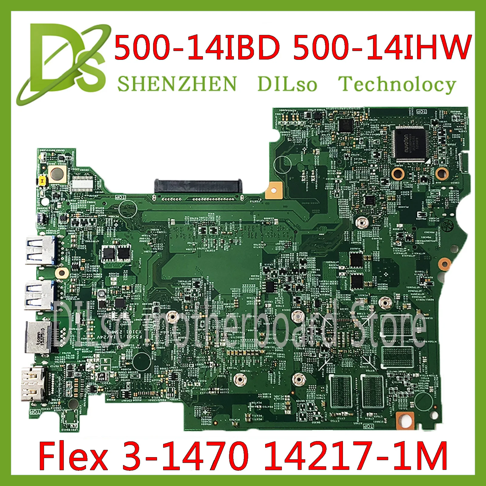 Finest  KEFU 500-14IBD For Lenovo Yoga 500-14IBD 500-14IHW Flex 3-1470 Laptop Motherboard 14217-1M I7-5500U