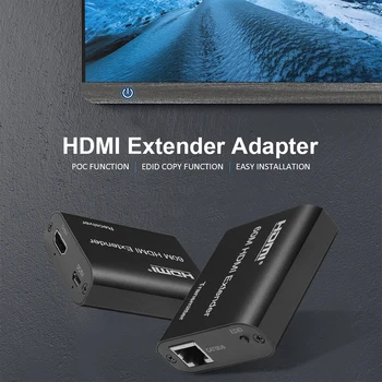 

Stable HDMI Cable EXtender Transmitter Receiver Full HD 1080P LED Indicator Light CAT5e CAT6 Cable 60M Connector