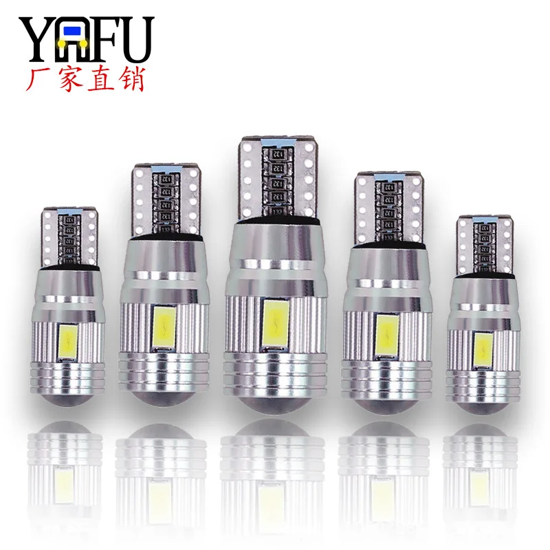 

Автомобильный светодиод T10 5730 5630 6smd лампа ширины декодирования W5w Освещение номерного знака Лампа для чтения автомобильный внутренний свет ...