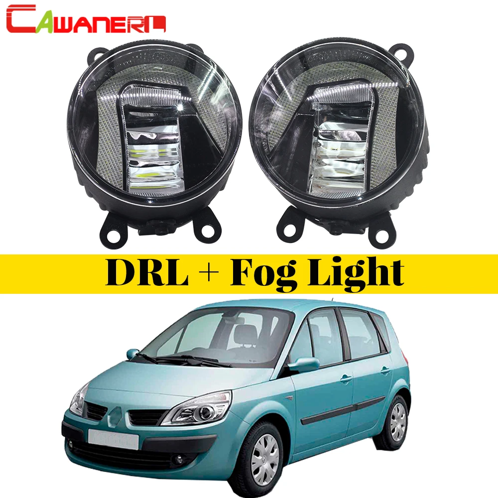 Cawanerl для Renault Scenic 2003-2015 2 шт. Стайлинг автомобиля светодиодный ные противотуманные