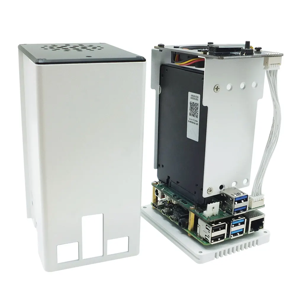 Raspberry Pi 5 X1009 PCIe naar 5-poorts SATA Shield SATA HAT-uitbreidingskaart (NIET ondersteunt opstart van HDD/SSD)  7