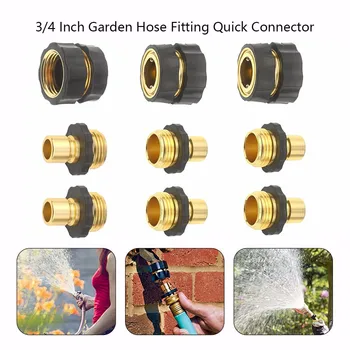

3/4 Inch Garden Hose Fitting Quick Connector Male and Female Set, 2 Set