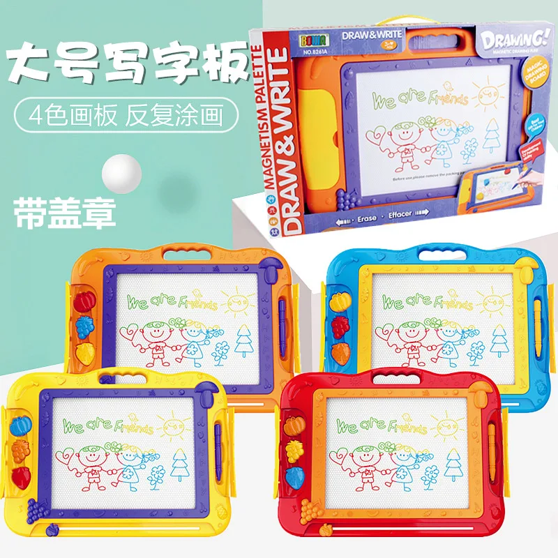 

Children'S Educational Large Size with Stamp Magnetic Color Doing Homework Board Graffiti Doing Homework Drawing Board Scientifi