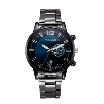 

Fashion Man Crystal Stainless Steel Analog Quartz Wrist Watch