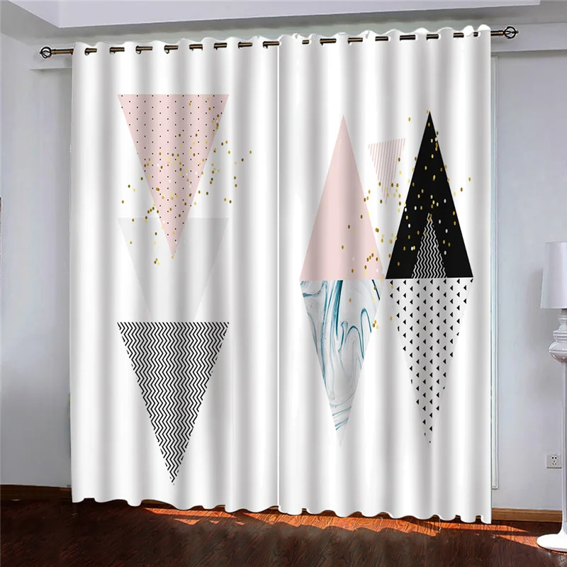 Custom Curtains Drapes triangle For The Living Room Bedroom Modern Fashion Children Curtain | Дом и сад