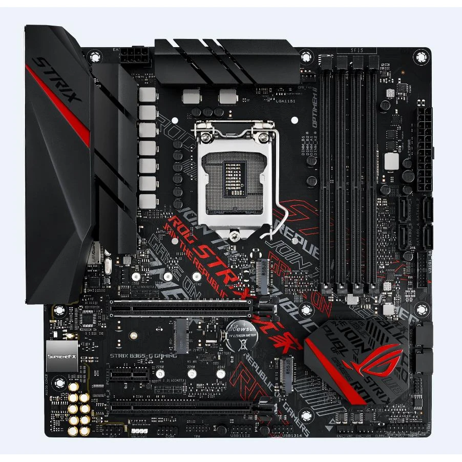 Материнская плата Asus ROG STRIX B365-G GAMING Soc-1151v2 Intel B365 4xDDR4 mATX AC`97 8ch(7.1) GbLA