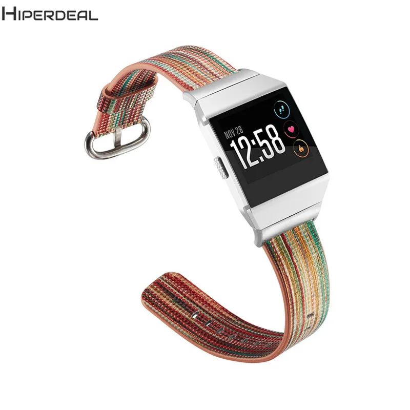 Кожаный ремешок для Fitbit ионический ремешок Радужный ремешок замена Смарт аксессуары с застежкой из нержавеющей стали 8,15