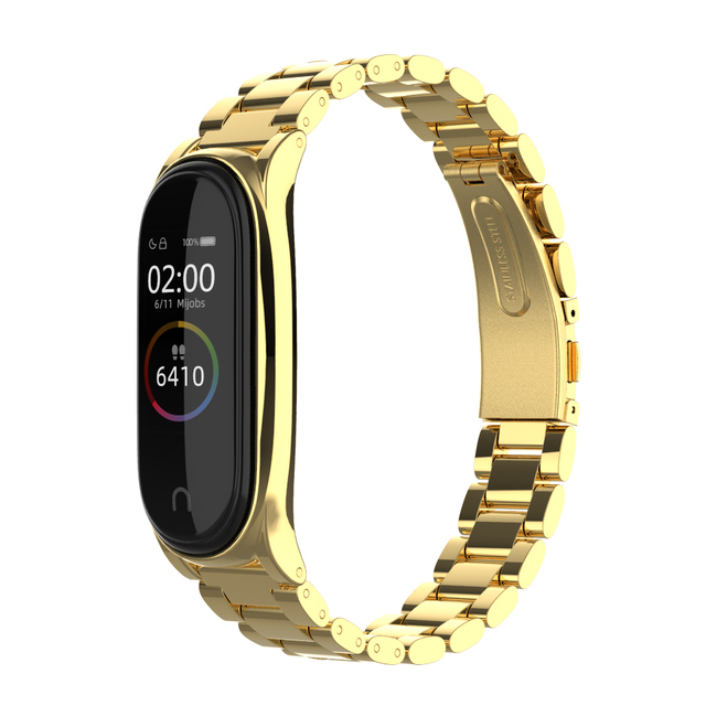 Strap For Mi Band 5 4  3 Stainless Steel  Bracelet On Mi Band 6 Strap  For Mi Band 3 Xiomi Men's Watchband Accessories