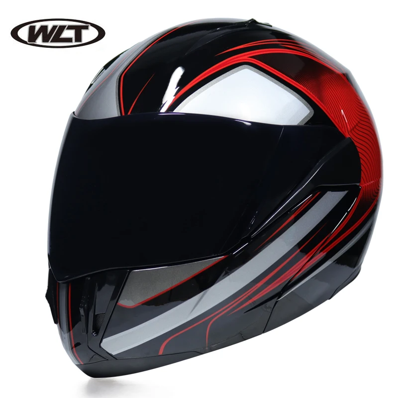Флип мотоциклетный шлем модульный двойной объектив мотокросса мотоциклетный шлем крушение Полный лица шлемы Moto шлем
