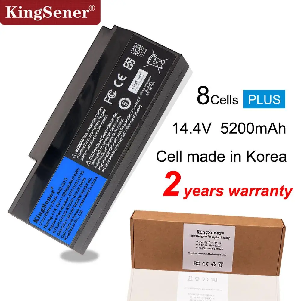 

KingSener A42-G73 5200mAh Laptop Battery for ASUS G53 G53S G53J G53JW G53SX G73 G73S G73J G73JH G73JQ G73JW G73JX G73SW G73-52