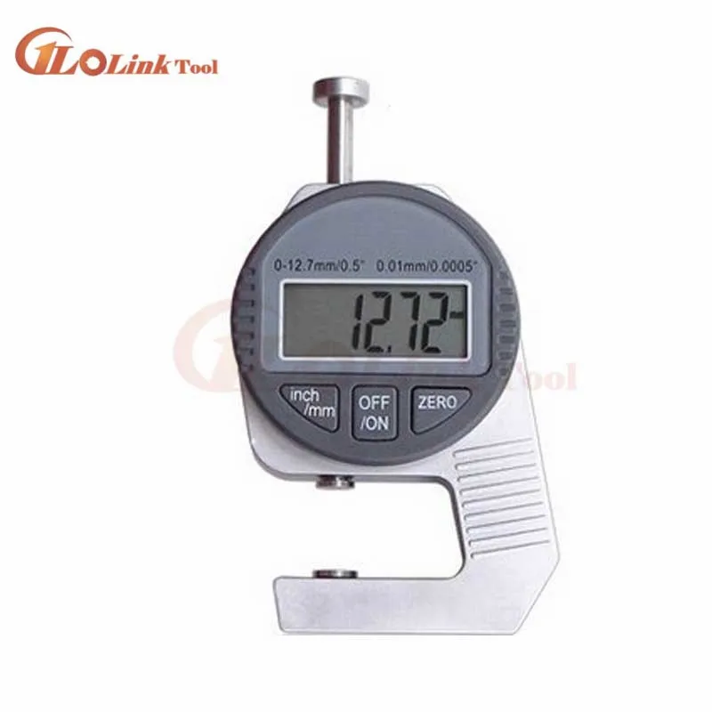 Mini Digital Thickness Gauge Meter 0.01mm 0-12.7mmmm Large LCD Electronic Dial Indicator Sponge Thickness Measure Tool thickness gauge