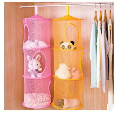 Высокое качество путем самостоятельного выбора между 3 слоя Сетка для хранения подвесная детский игрушечный Органайзер сумка Спальня Стены Двери Шкафа