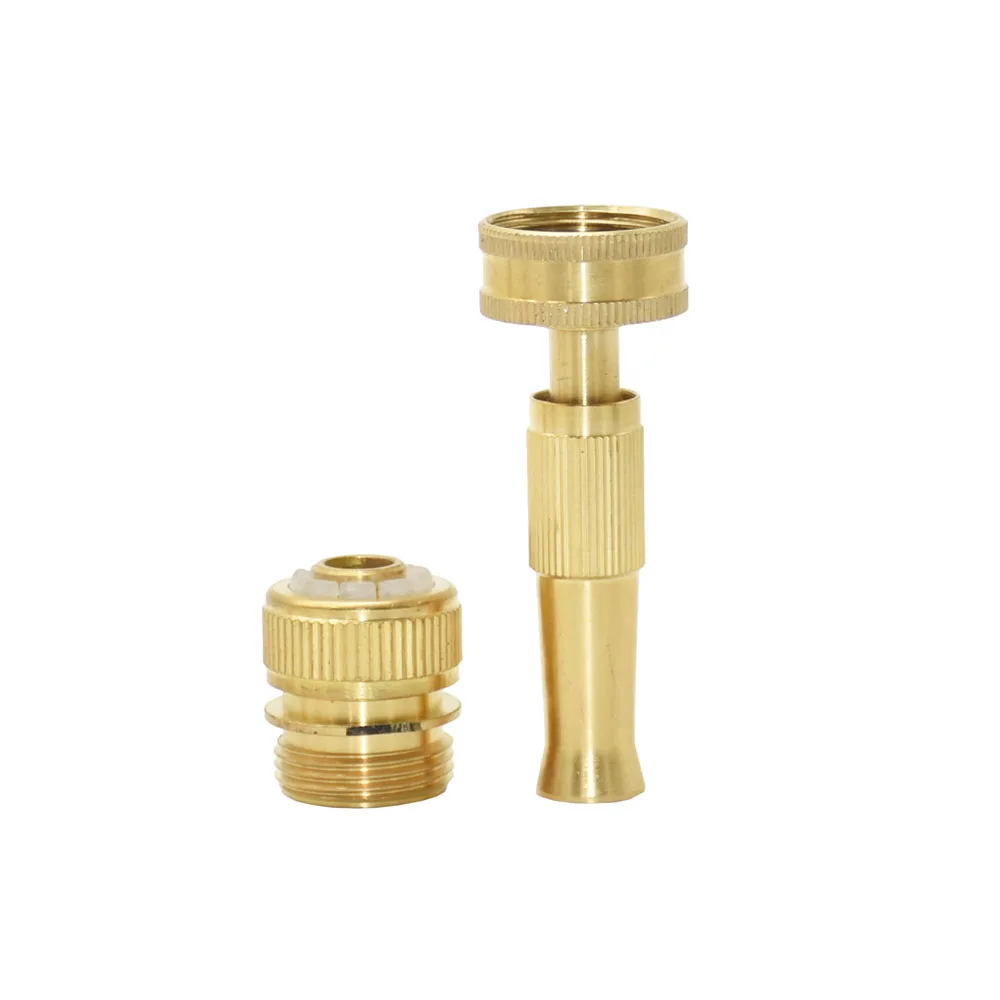 Brass 3/4 inch Female Thread High Pressure Variable Flow Direct Injection Type Water Gun Garden Irrigation Car Washing Nozzle 1p drip irrigation kit Watering & Irrigation Kits