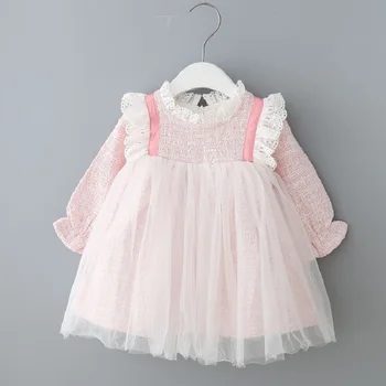 

New Spring autumn Newborn Dress Cotton linen Infant Baby Clothes Dress For Girl Clothing Baby Party Princess Dresses 0-5t