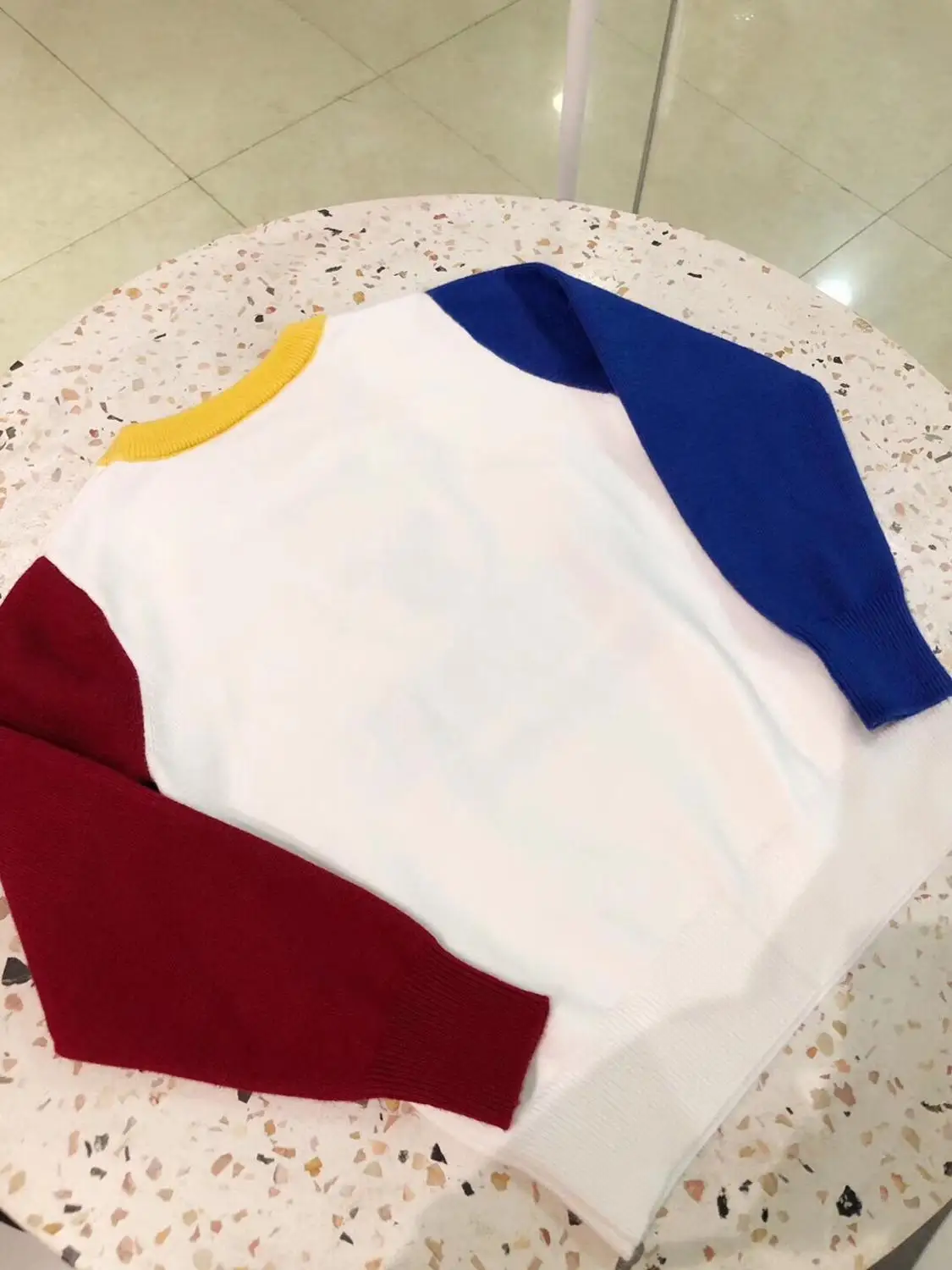 sweater Детский свитер из шерсти с рисунком медведя; вязаный мягкий разноцветный пуловер в стиле пэчворк; свитера для мальчиков и девочек - Цвет: sweater