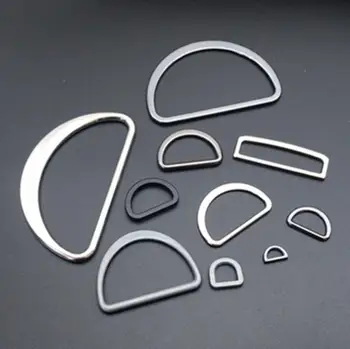 

BDTHOOO 100pcs FlatMetal d-button d-button DIY hardware accessories semicircular pull ring semicircular buckle D-ring D-ring