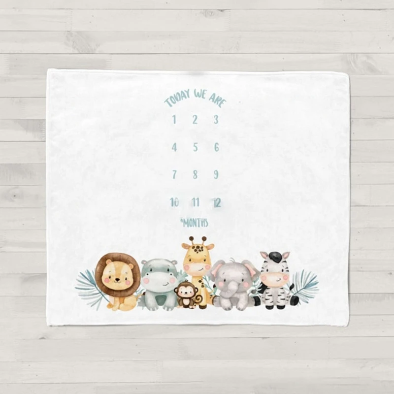 Twin Baby Monthly Record Growth Milestone Blanket Newborn Photography Props infant Toddler photo Background Cloth sheet