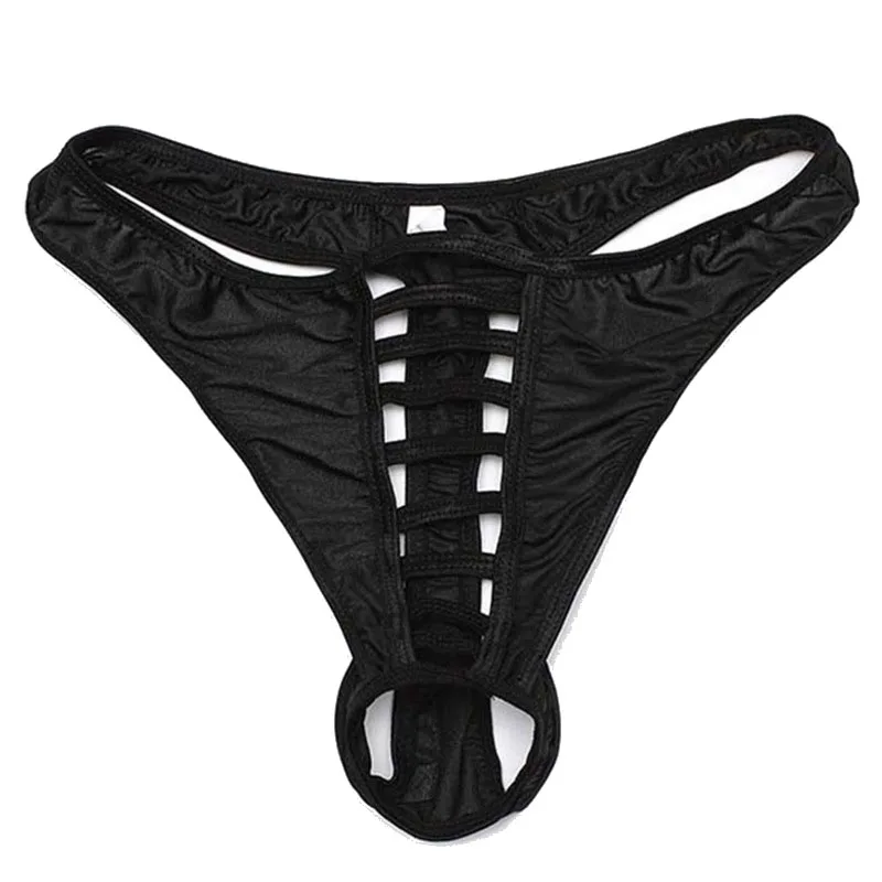 

Ultra-thin Breathable Men's Underwear Front Opening Thong Sexy Underwear Hot For Men Male Sexy Novelty Mankini Briefs