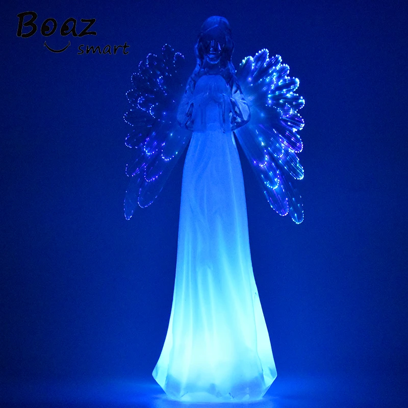 Boaz акриловый мигающий окружающий светильник светодиодный Ангел красочный ночной Светильник для дома вечерние свадебные украшения лампы рождественские подарки