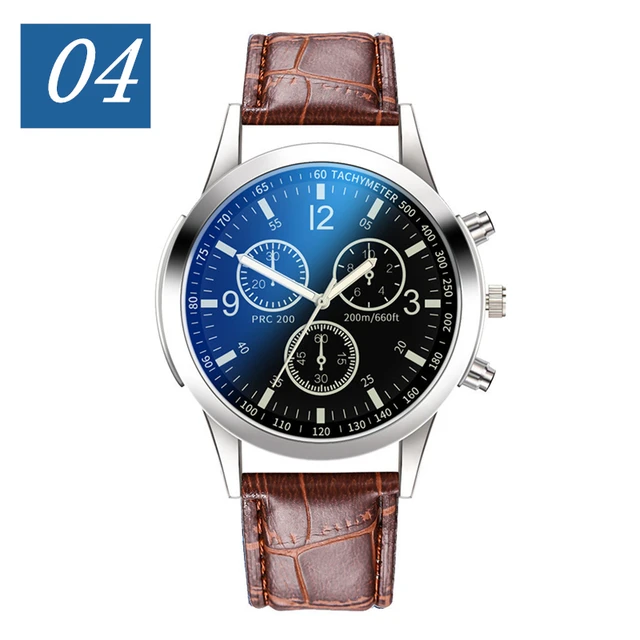 Men Watch 2021 Blu-ray Glass Stainless Steel Strap Luxury Wrist Watches Christmas gift 04