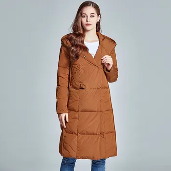 

Winter Long White Duck Down Jacket Woman Hooded Thick Korean Coat Female Women's Jackets Chaquetas Invierno Mujer KJ348