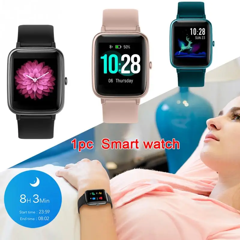 

Women Men Rechargeable Call Reminder Alarm Smart Watch Heart Rate Monitor Fitness Tracker Sports IP68 Waterproof Portable