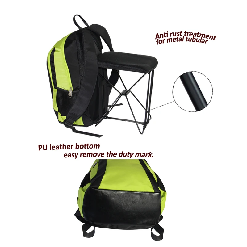 Рюкзак для отдыха на природе, походный рюкзак для путешествий, женский водонепроницаемый рюкзак для охоты, рыбалки, складной стул, мужская спортивная сумка