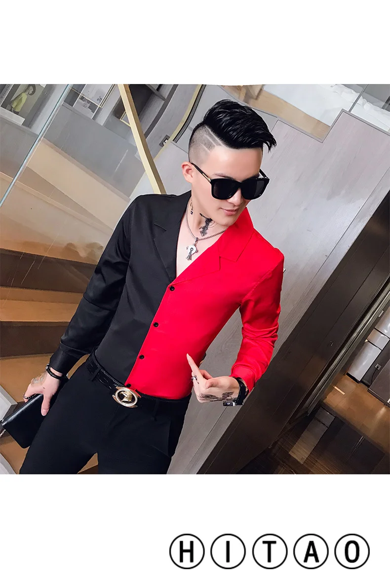 Рубашки с соединением, Camisa Homem Camisas Para Hombre, осенняя рубашка с принтом в корейском китайском стиле, мужская рубашка с длинным рукавом Camisa Masculina