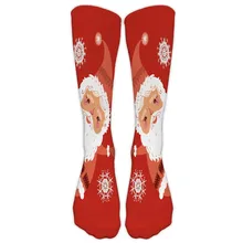 Унисекс, повседневные, рабочие, деловые, милые, Мультяшные, плотные носки с 3D рождественским принтом, длинные спортивные носки, Calcetines Mujer