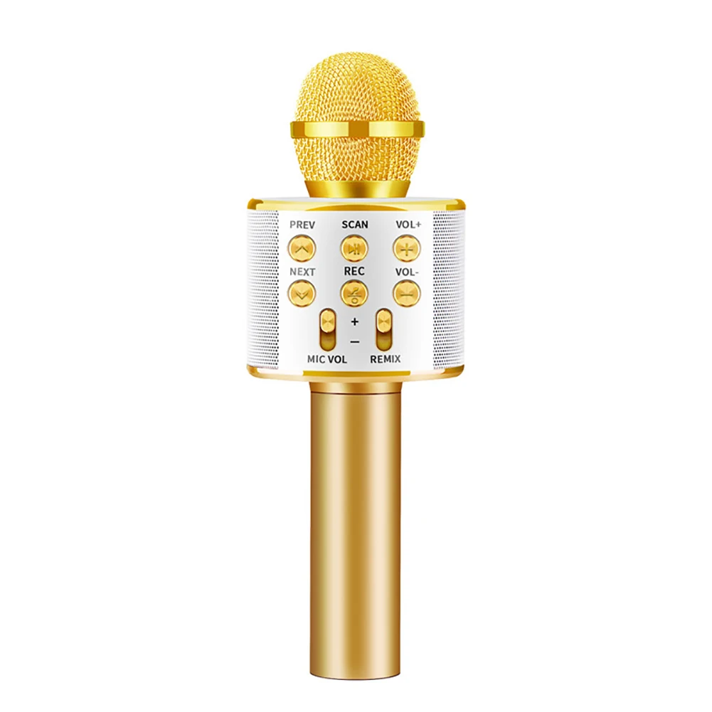 Bluetooth Микрофон для караоке Беспроводной профессиональный динамик ручной вокала