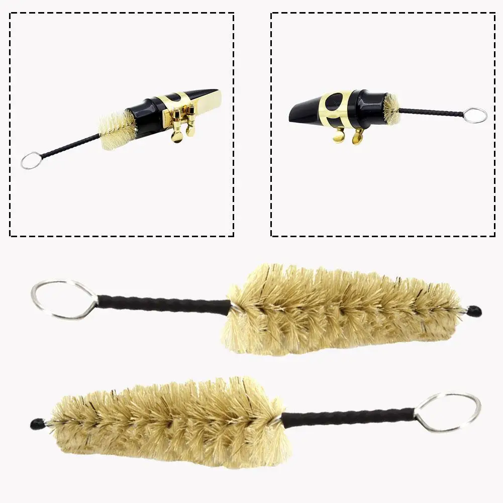 

2Pcs Wind Instruments Mouthpiece Cleaning Brush for Clarinet Flute Saxophone New Chic