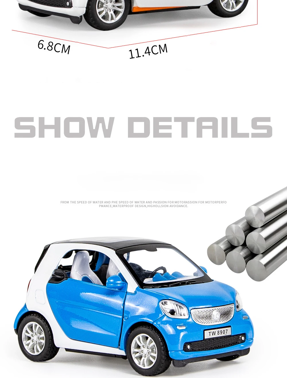 Smart Fortwo 1:24 Ölçekli 