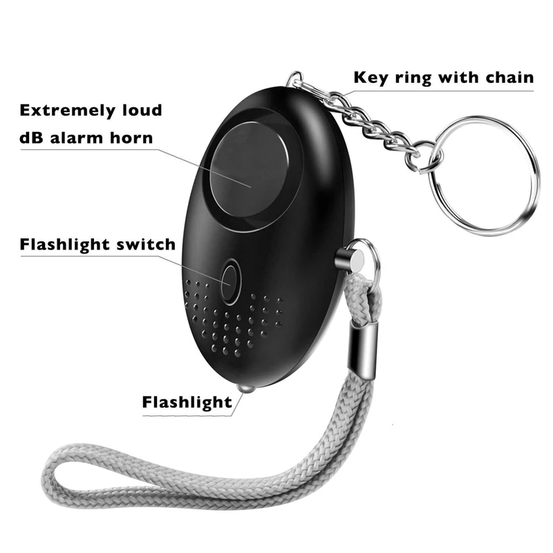 

Emergency Personal Alarm, Security Alarm Key Chain With Led Flashlight