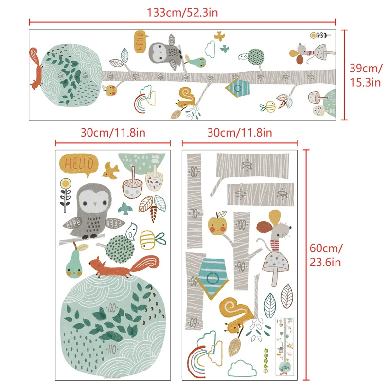 Cute Forest Tree Height Measure Wall Sticker For Kids Room Nursery Child Growth Chart Wall Decal Baby Gift Animal Room Decor Cute Forest Tree Height Measure Wall Sticker For Kids Room Nursery Child Growth Chart Wall Decal Baby Gift Animal Room Decor