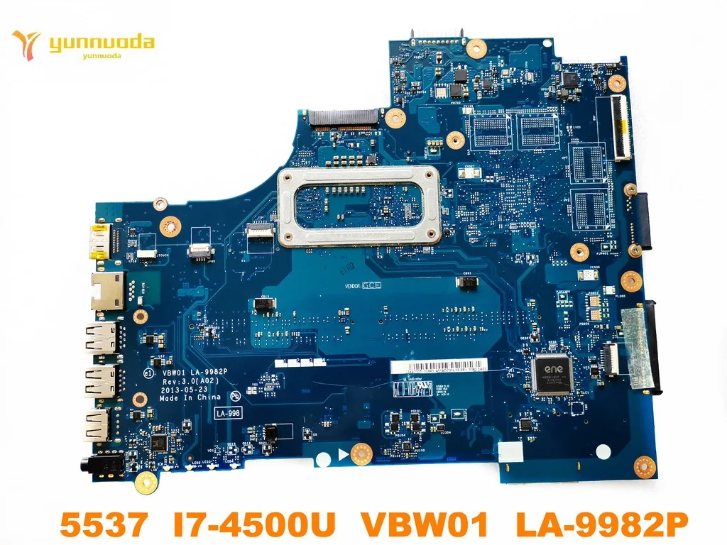 Оригинальная материнская плата для ноутбука DELL 5537 5537 I7-4500U VBW01 LA-9982P протестирована
