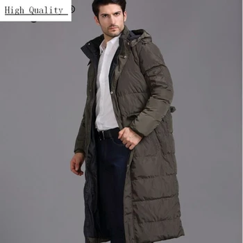 

Winter Coat Male Fashion Abrigos 2020 Thick Warm 90% Duck Down Jacket Hooded Men Light Long Jackets Hiver Coats 188