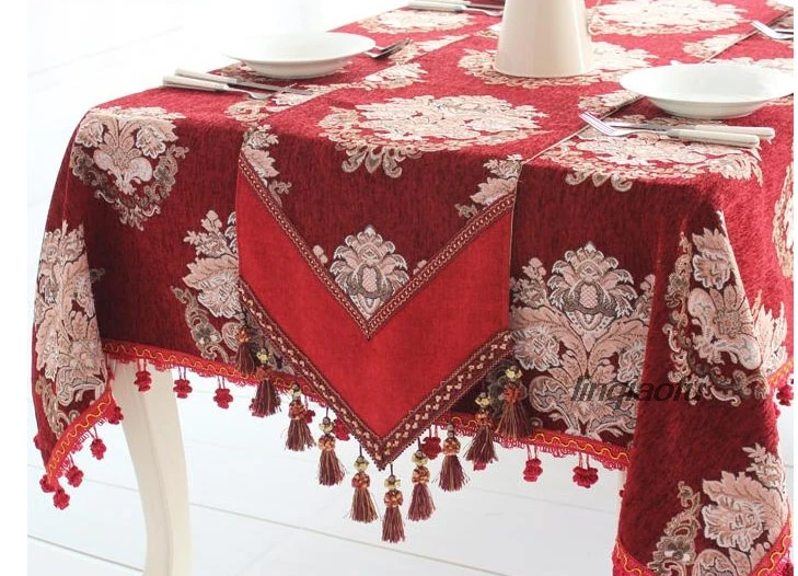 Европейский стол флаг высокого класса роскошные европейские и американские прямоугольные скатерть круглая скатерть, дорожка