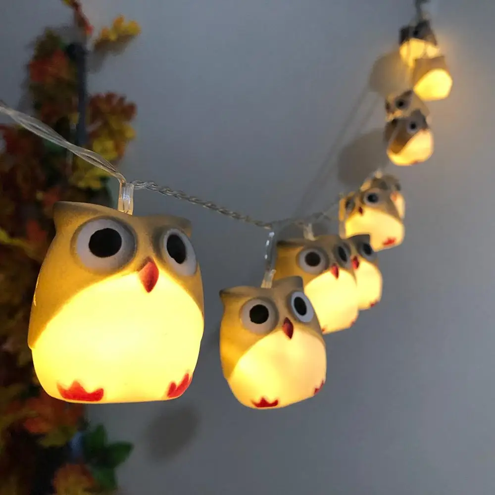 

Halloween New Owl Lights String Party Garden Decoration Lights Party garden decoration gray owl String A1