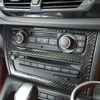 

Carbon Fiber Car CD Control Panel Stickers CD Panel Frame Decorations Refit For BMW E84 X1 2011-2015 Car Accessories